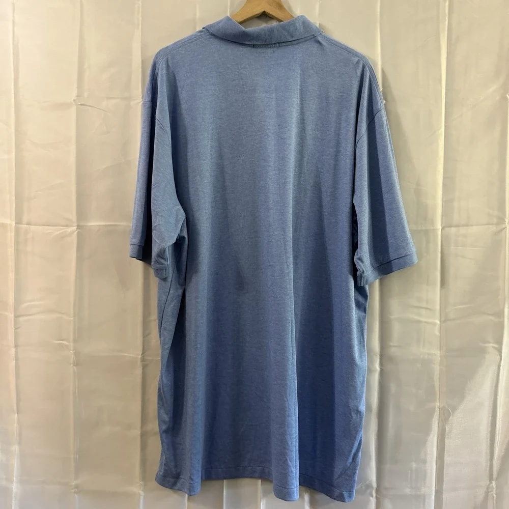 New Polo Ralph Lauren Brushed Blue Polo Shirt Mens 2XLT Tall Pima Cotton‎ Preppy